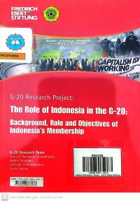 Proyek Riset G-20 : Peran Indonesia dalam G-20 : Latar Belakang, Peran dan Tujuan Keanggotaan Indonesia