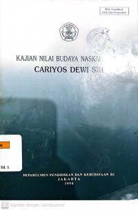 Kajian Nilai Budaya Naskah Kuna Cariyos Dewi Sri