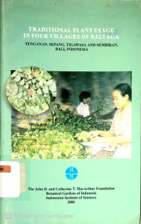 Traditional Plant Usage in Four Villages of Bali Aga