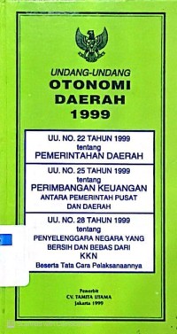Image of Undang-Undang Otonomi Daerah 1999